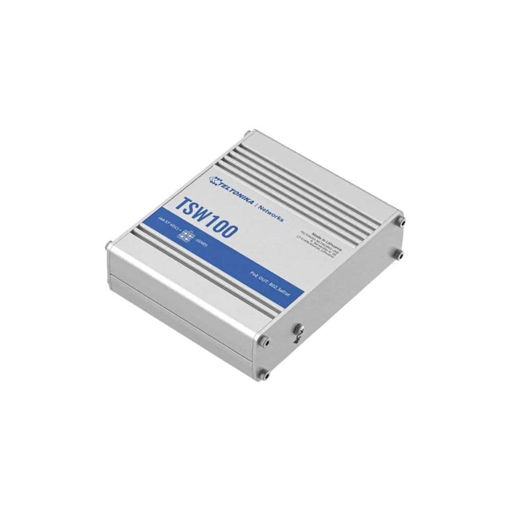 Comutator Teltonika Gigabit TSW100, 5 porturi, 1 Gbit/s, 4x PoE+